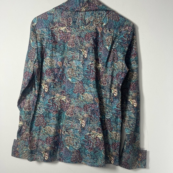 Vintage Corbin Ltd Bird Printed Artsy Abstract Blouse 4 (Small) - Picture 5 of 5